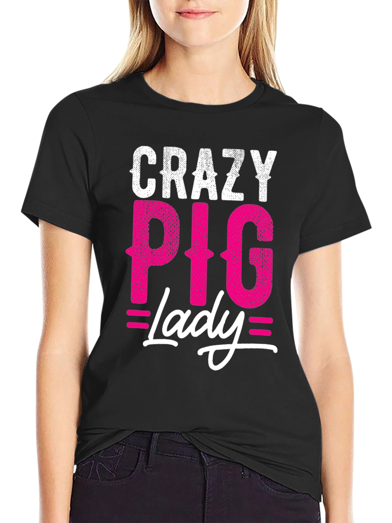 Crazy Pig Lady Graphic Tee