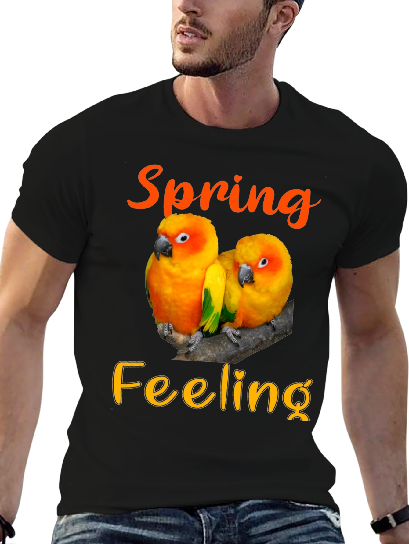 Spring Feeling T-Shirt - Parrot Design