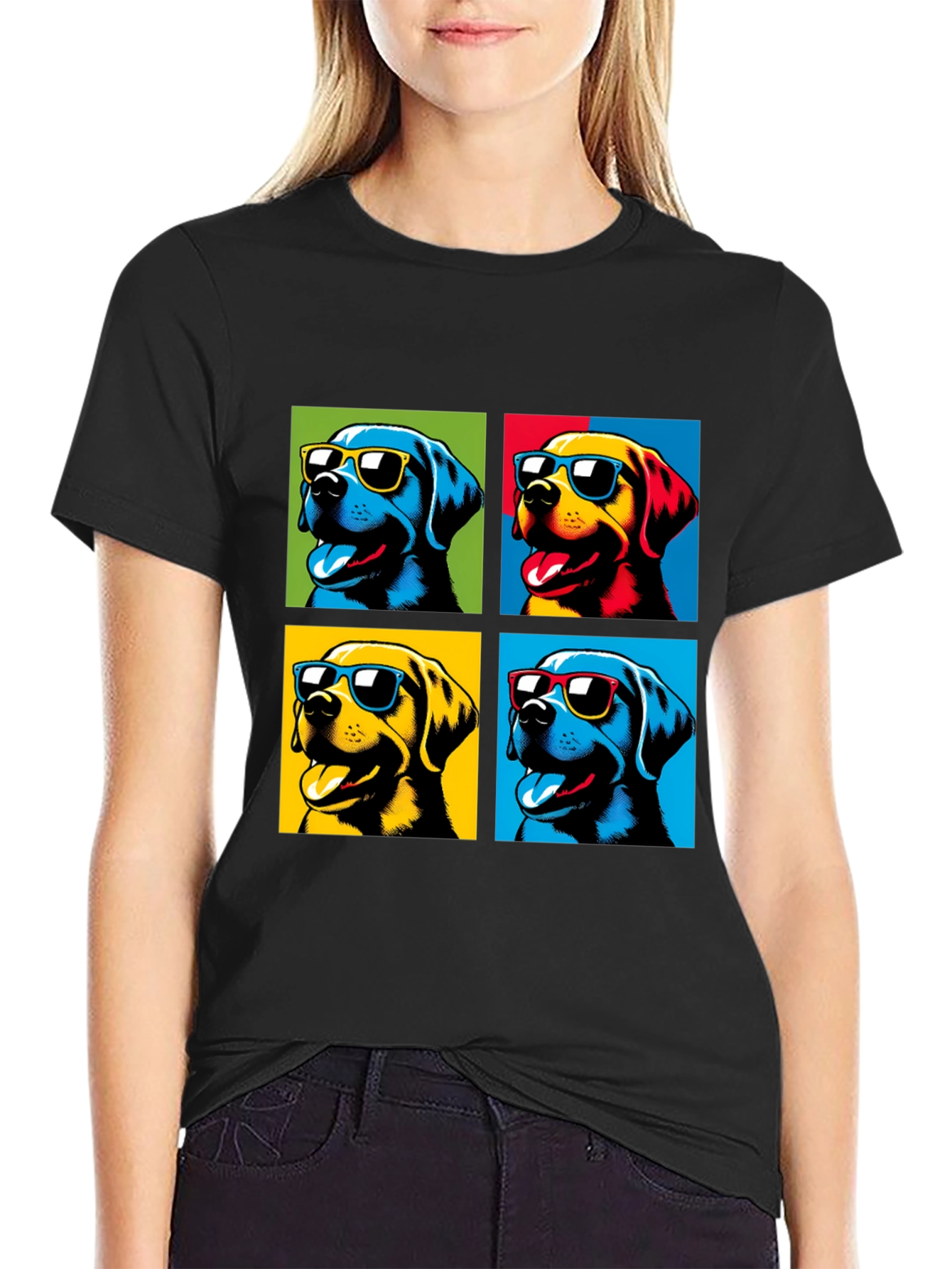 Pop Art Dogs T-Shirt - Stylish Pet Lover Apparel