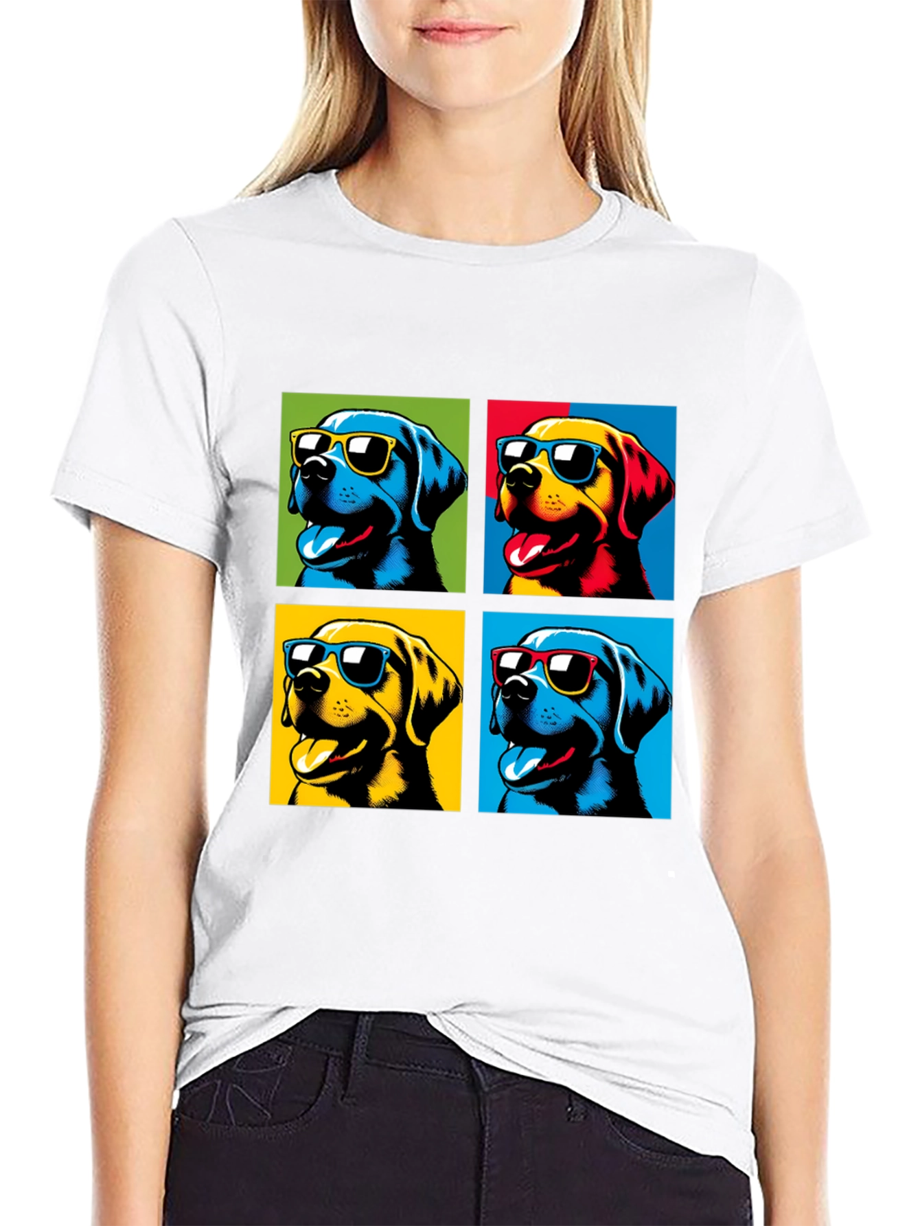 Pop Art Dogs T-Shirt - Stylish Pet Lover Apparel