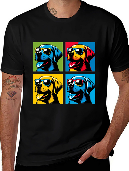 Pop Art Dogs T-Shirt - Stylish Pet Lover Apparel