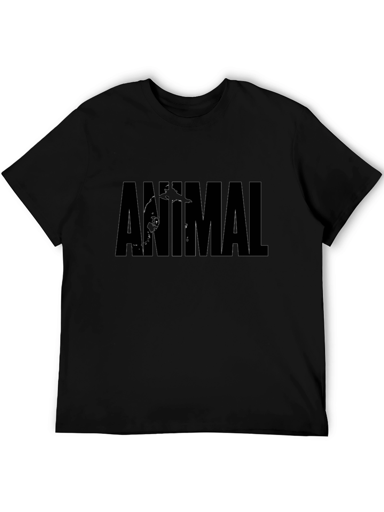Animal Graphic Tee - Black