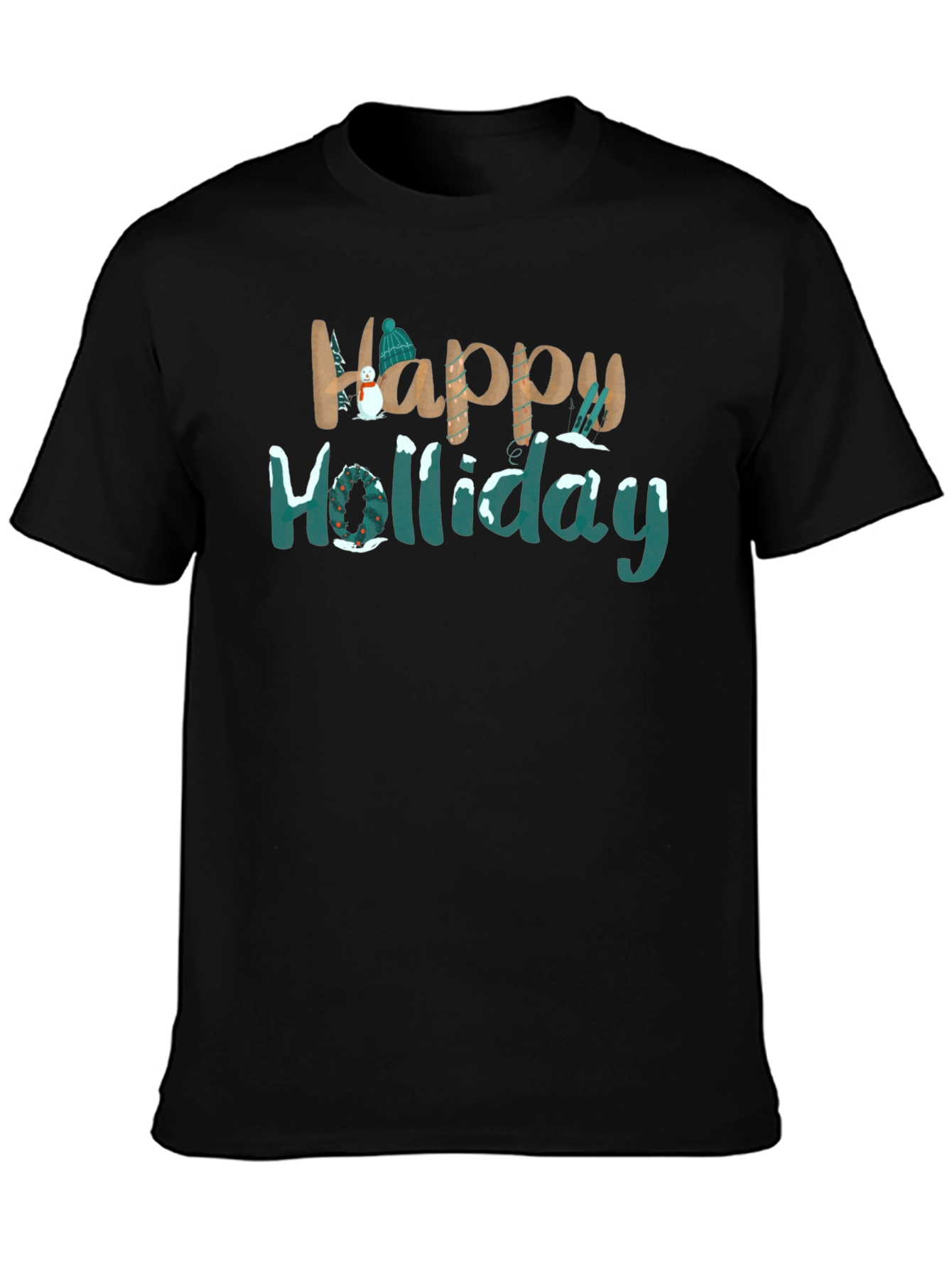 Happy Holiday Graphic Tee - Festive Season Shirt