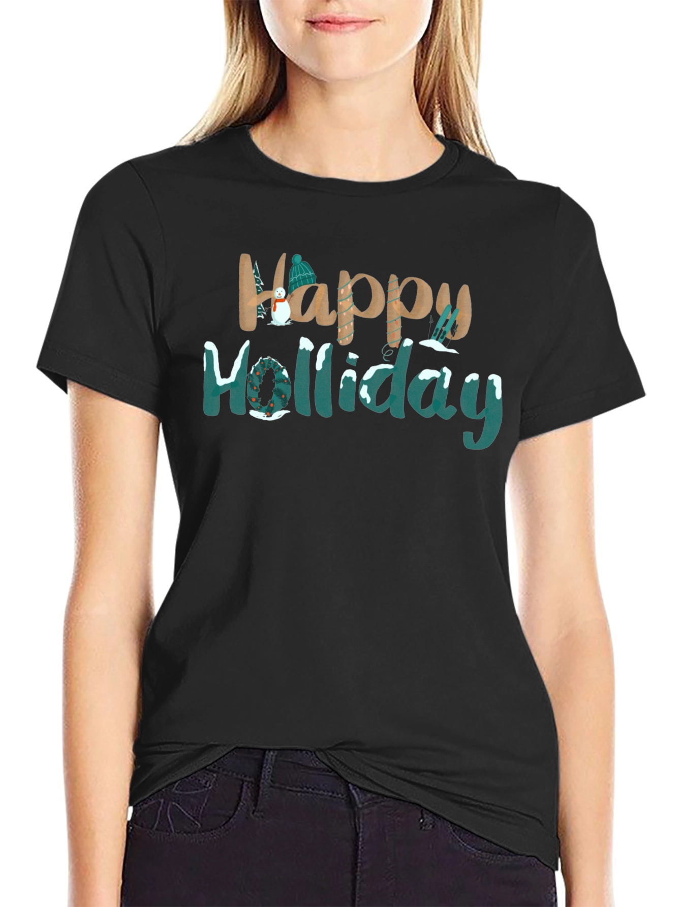 Happy Holiday Graphic Tee - Festive Season Shirt
