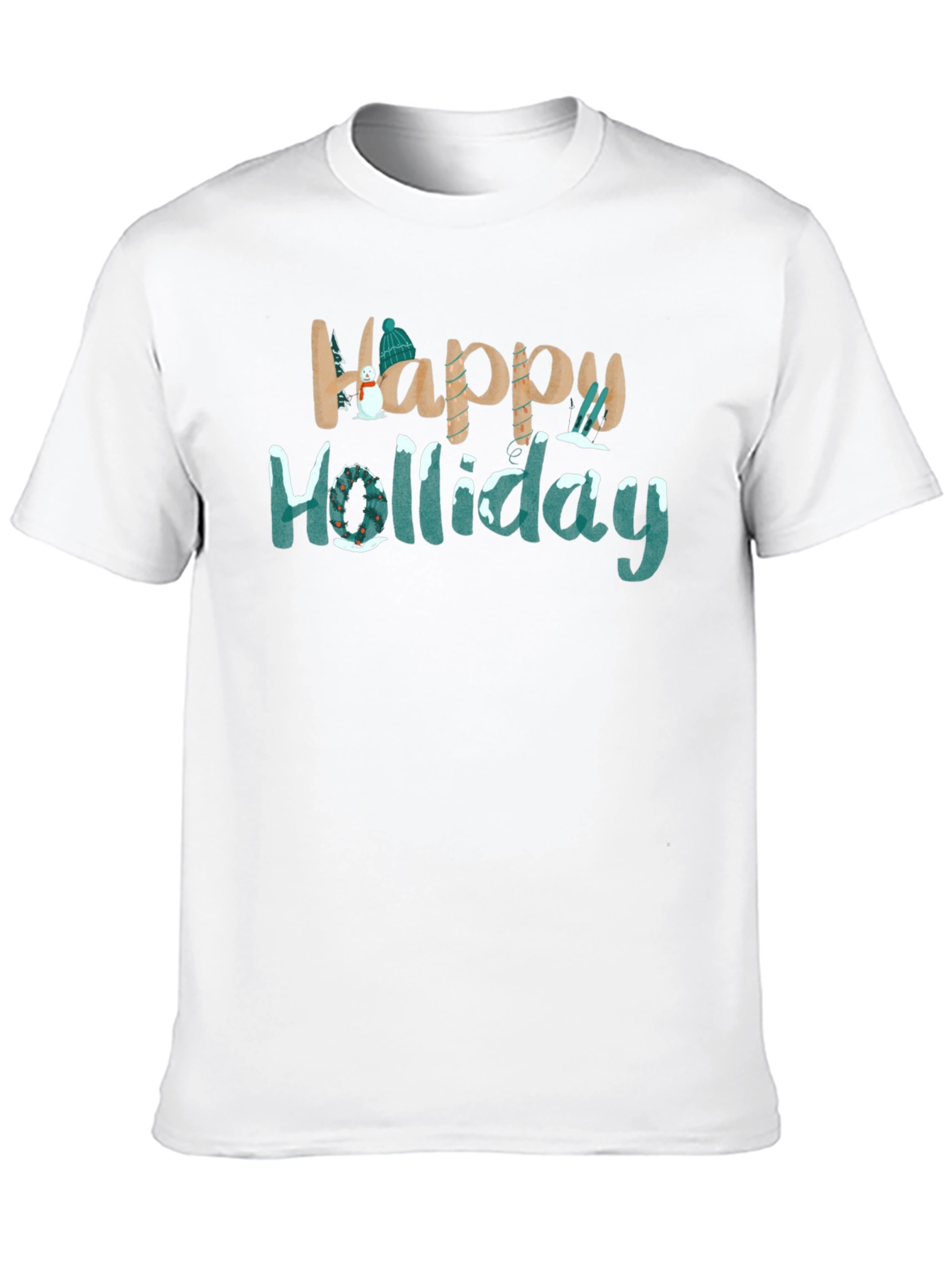 Happy Holiday Graphic Tee - Festive Season Shirt