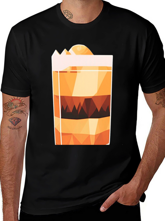 Geometric Layered Drink Graphic Tee