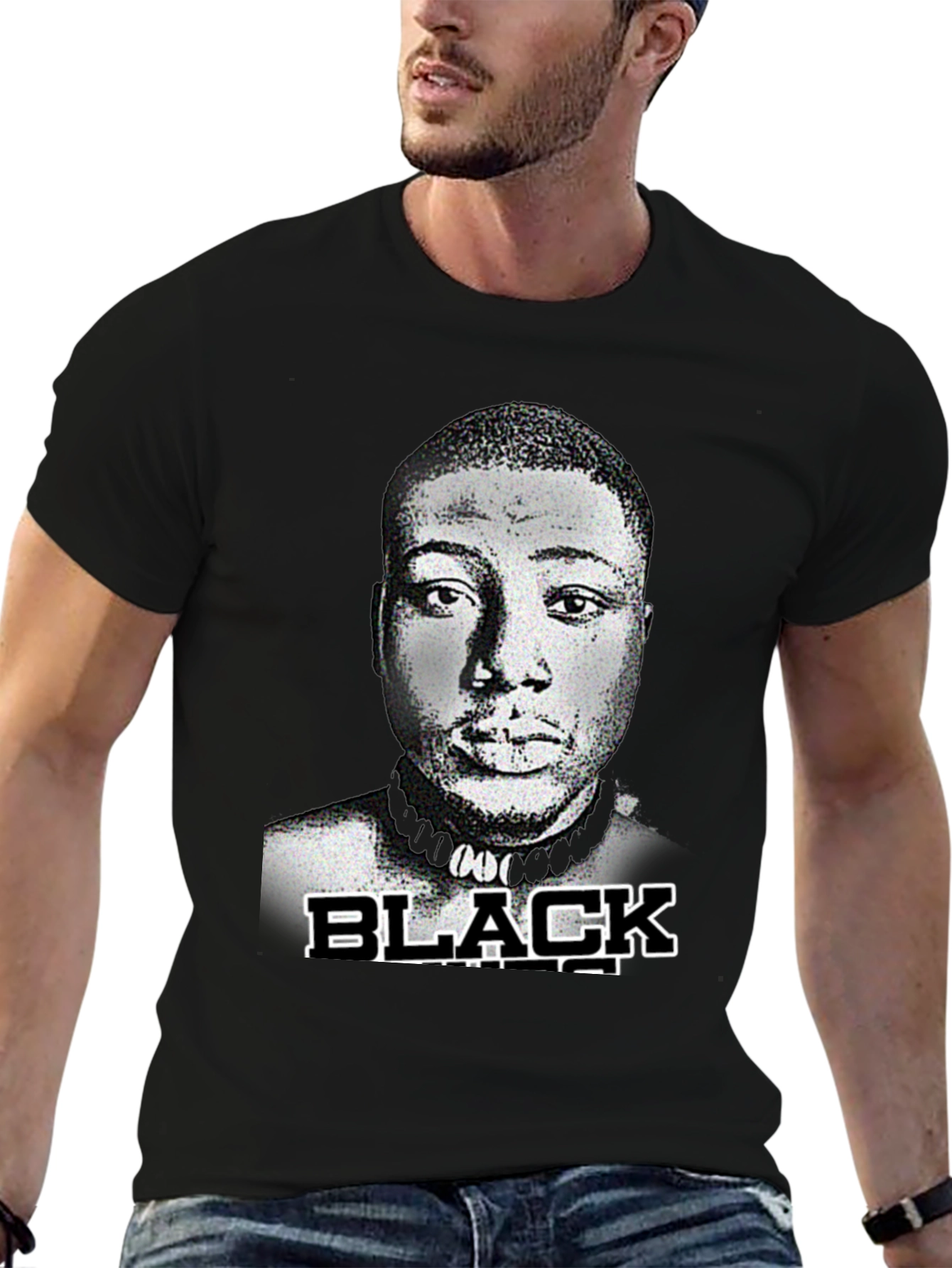 Black Graphic Print T-Shirt