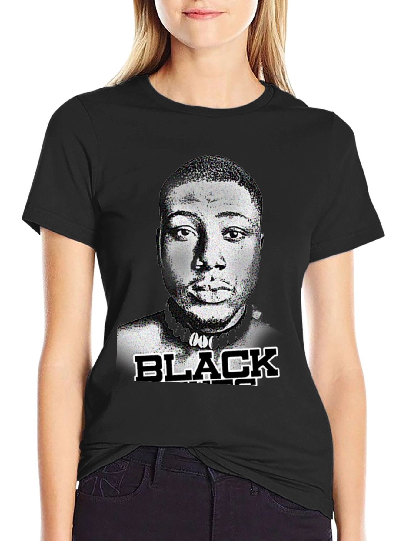 Black Graphic Print T-Shirt