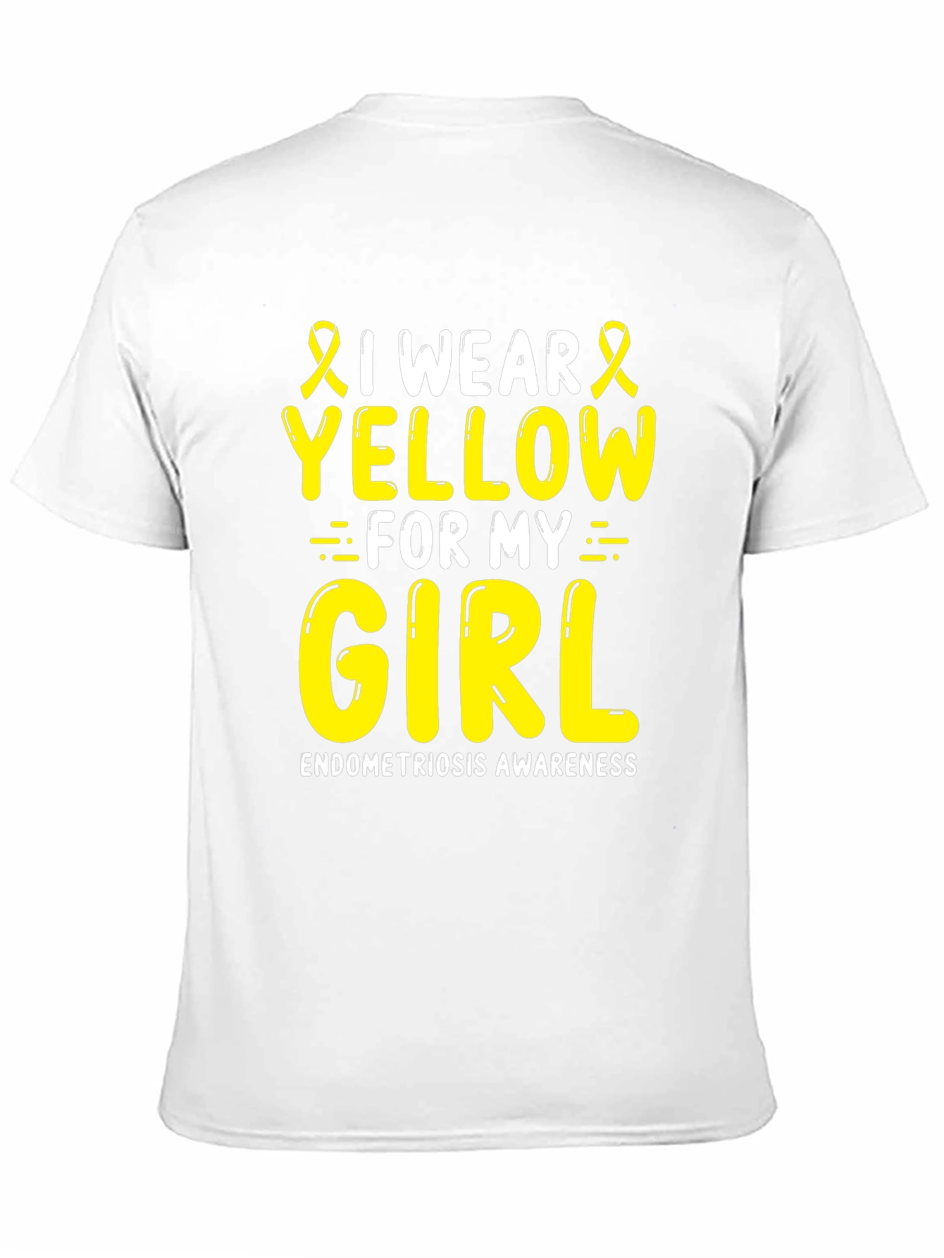 Endometriosis Awareness T-Shirt - Yellow Ribbon