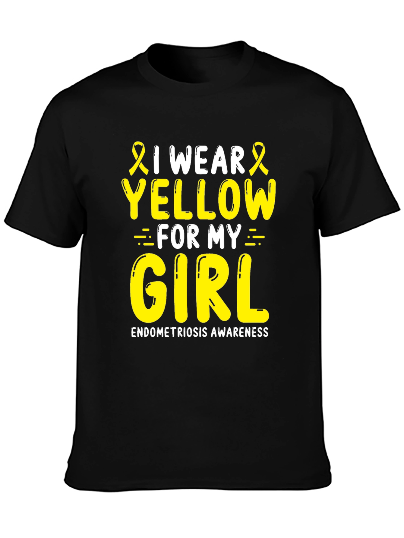 Endometriosis Awareness T-Shirt - Yellow Ribbon
