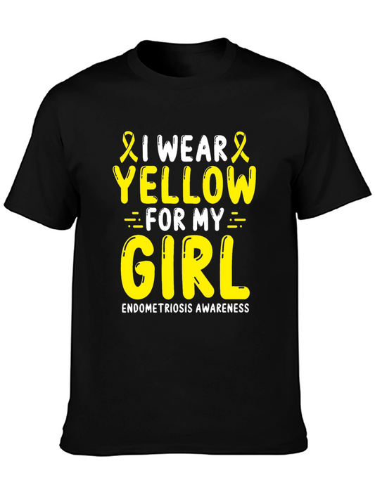 Endometriosis Awareness T-Shirt - Yellow Ribbon