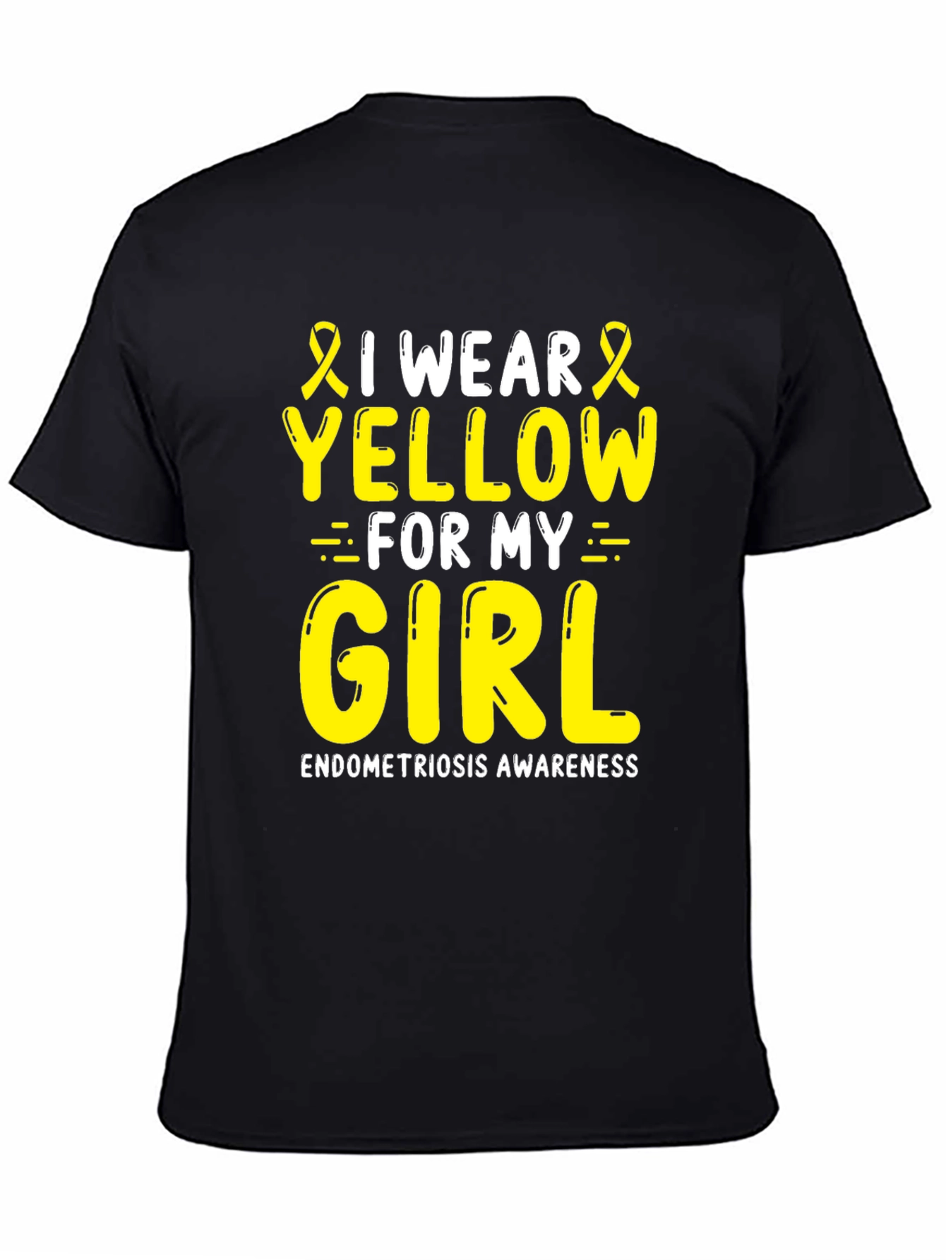 Endometriosis Awareness T-Shirt - Yellow Ribbon
