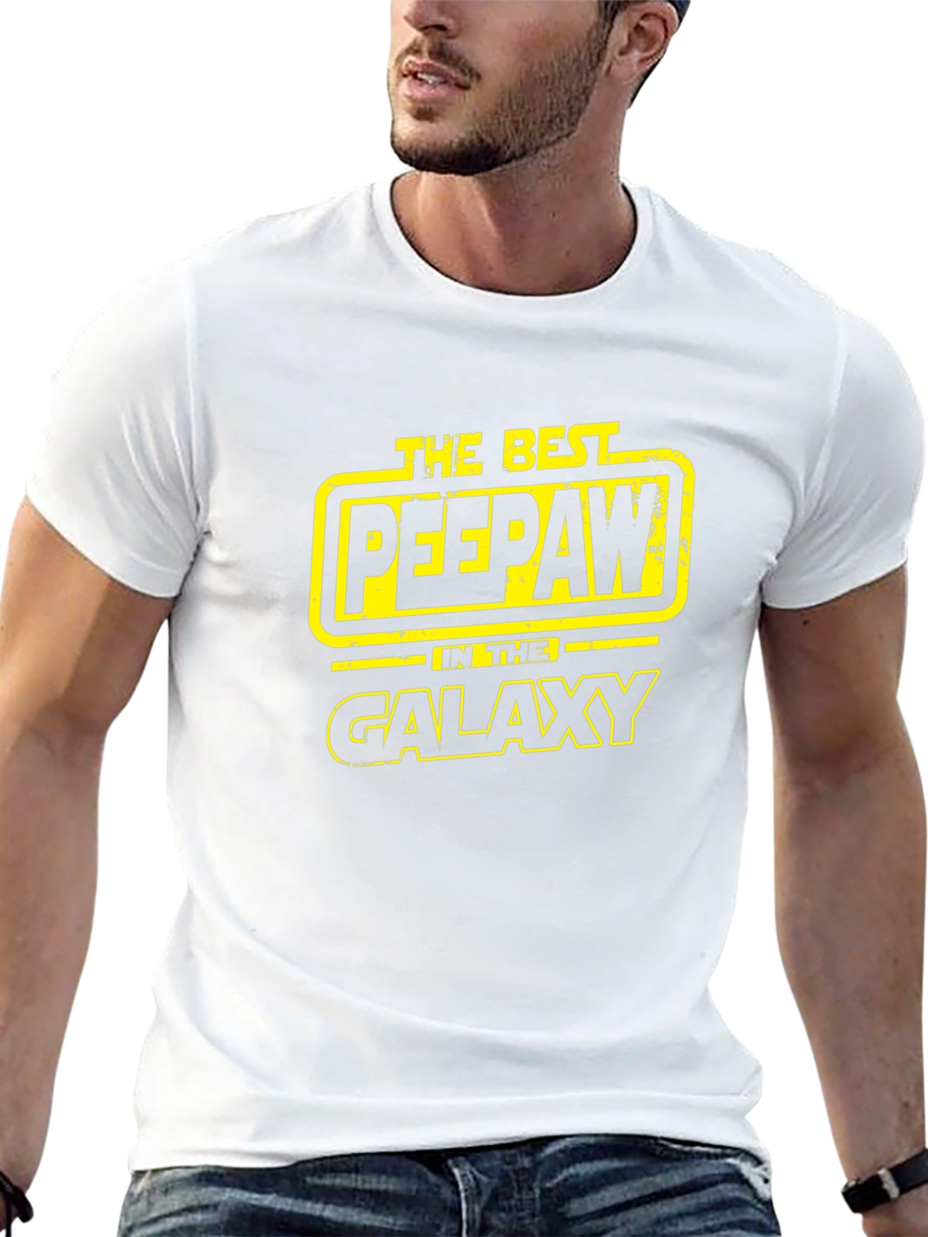 Best Peepaw in the Galaxy Black T-Shirt