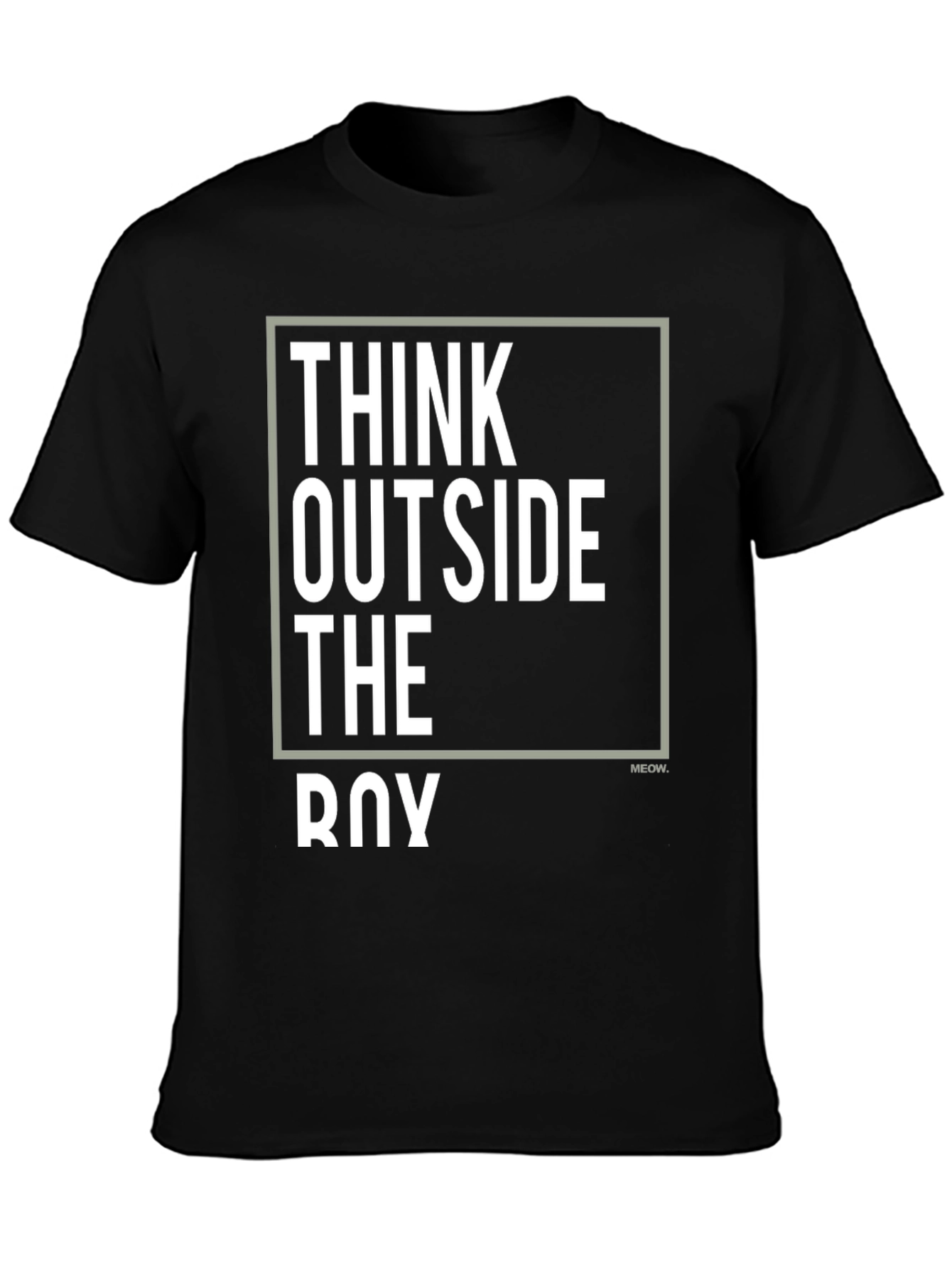 Think Outside the Box Graphic T-Shirt - Black