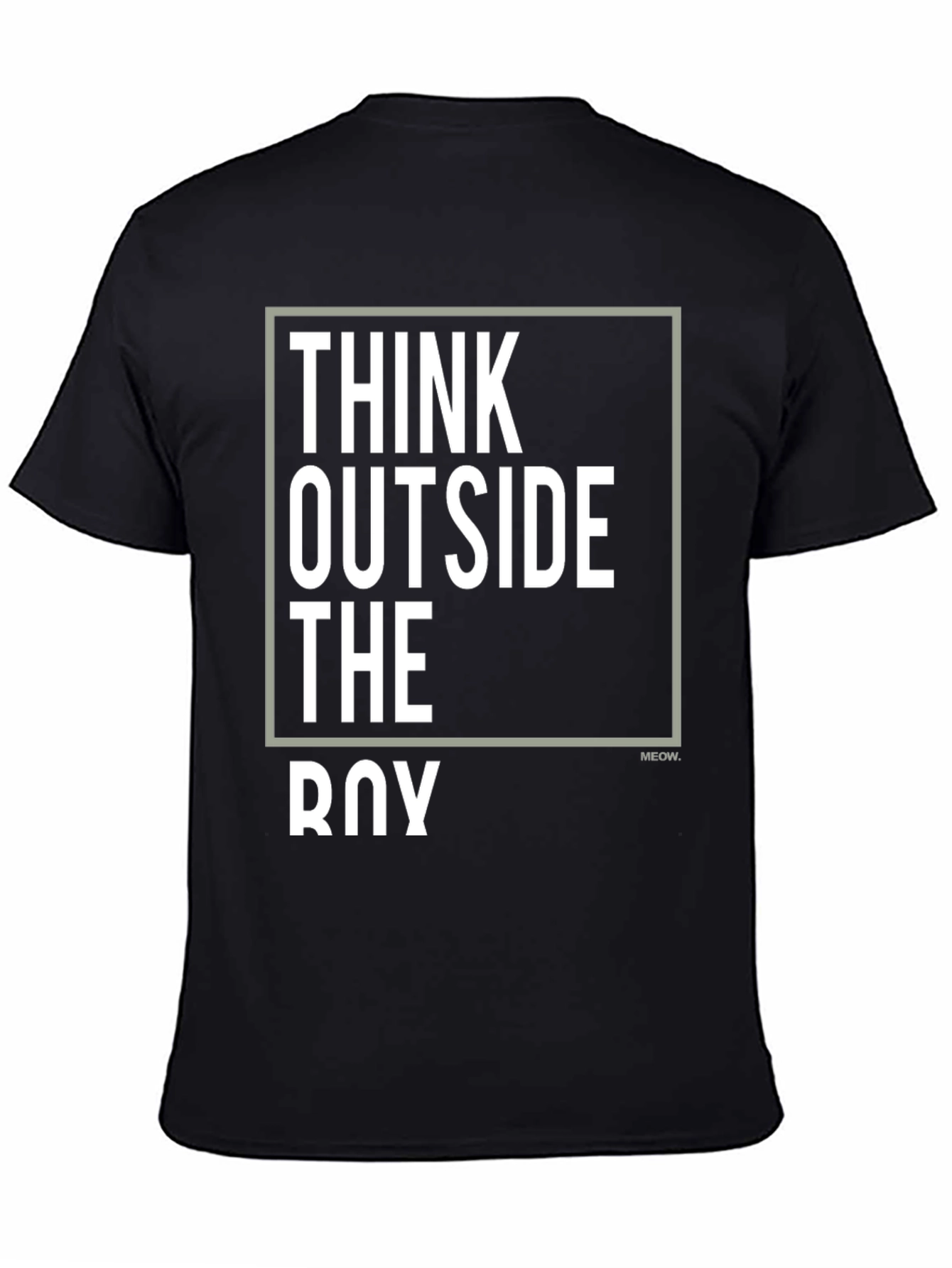 Think Outside the Box Graphic T-Shirt - Black