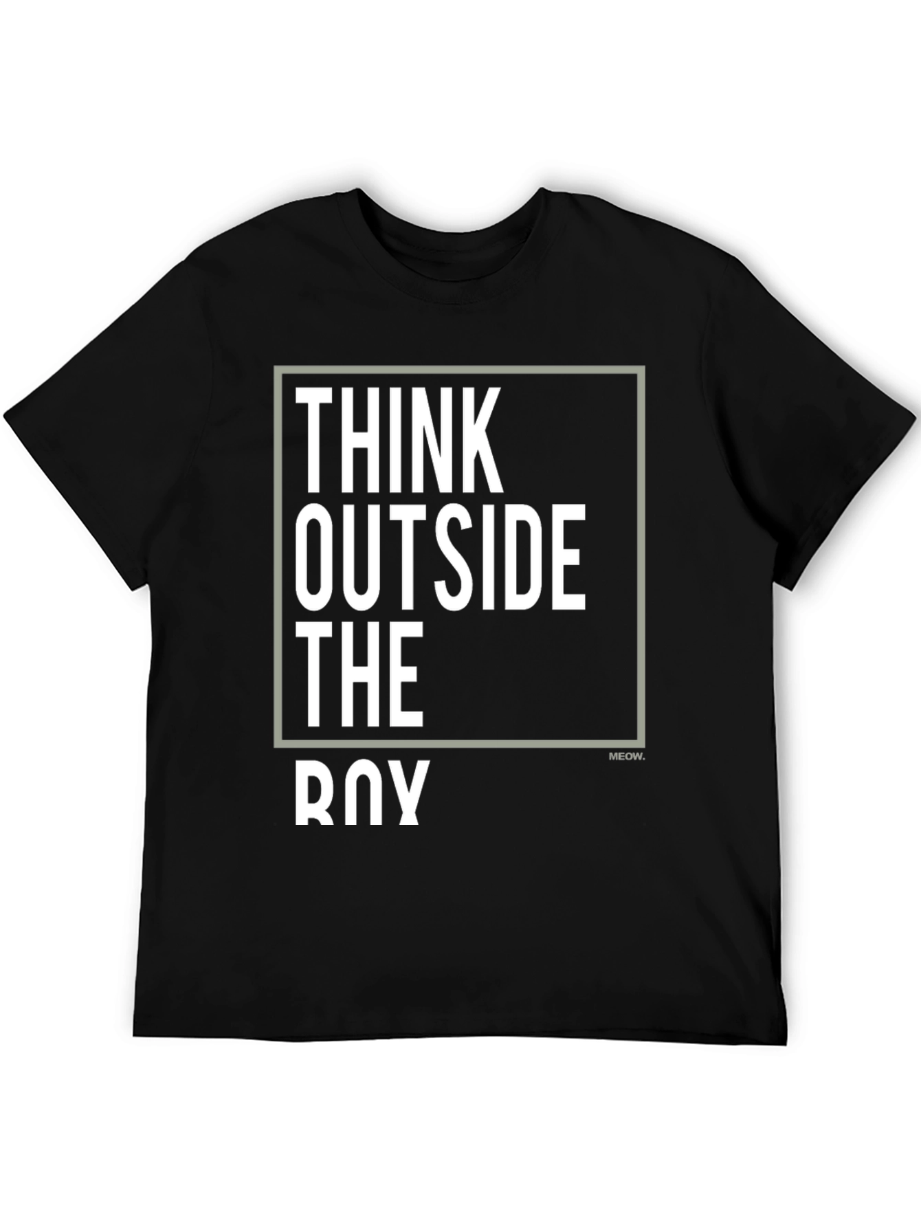 Think Outside the Box Graphic T-Shirt - Black