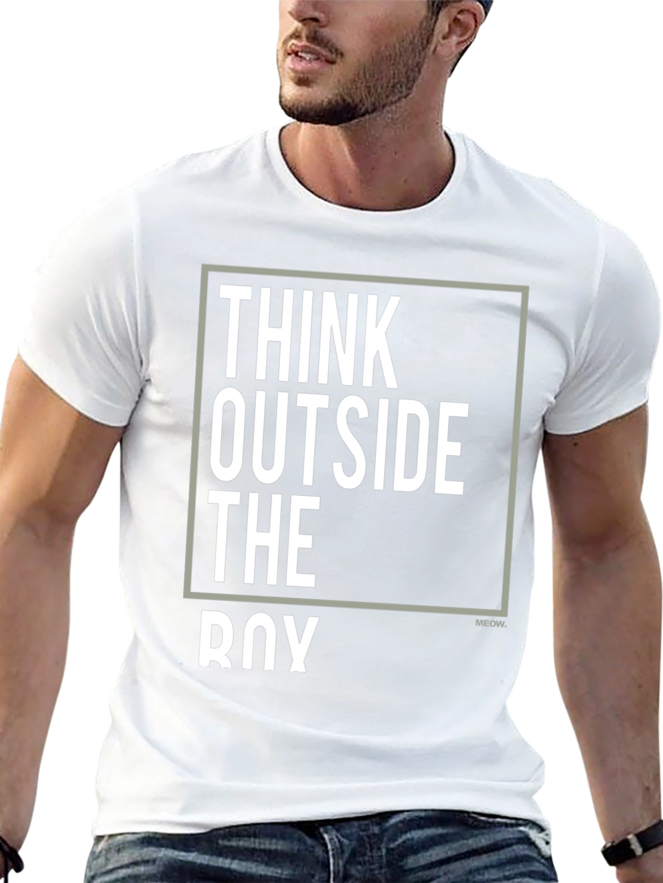 Think Outside the Box Graphic T-Shirt - Black