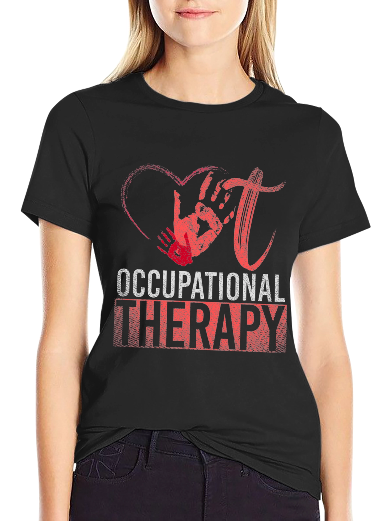 Occupational Therapy T-Shirt - Hand Heart Design