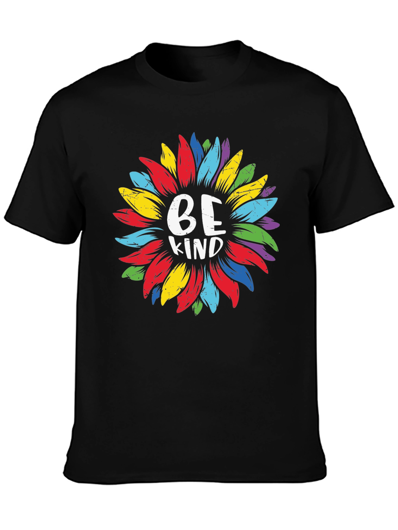 Be Kind Sunflower Graphic T-Shirt - Black