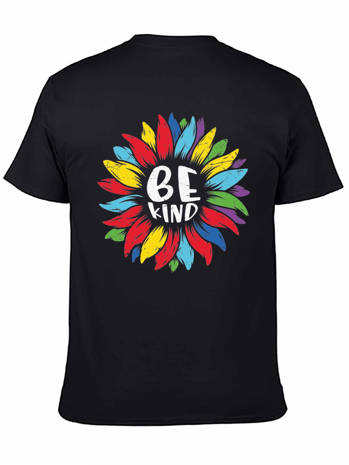 Be Kind Sunflower Graphic T-Shirt - Black