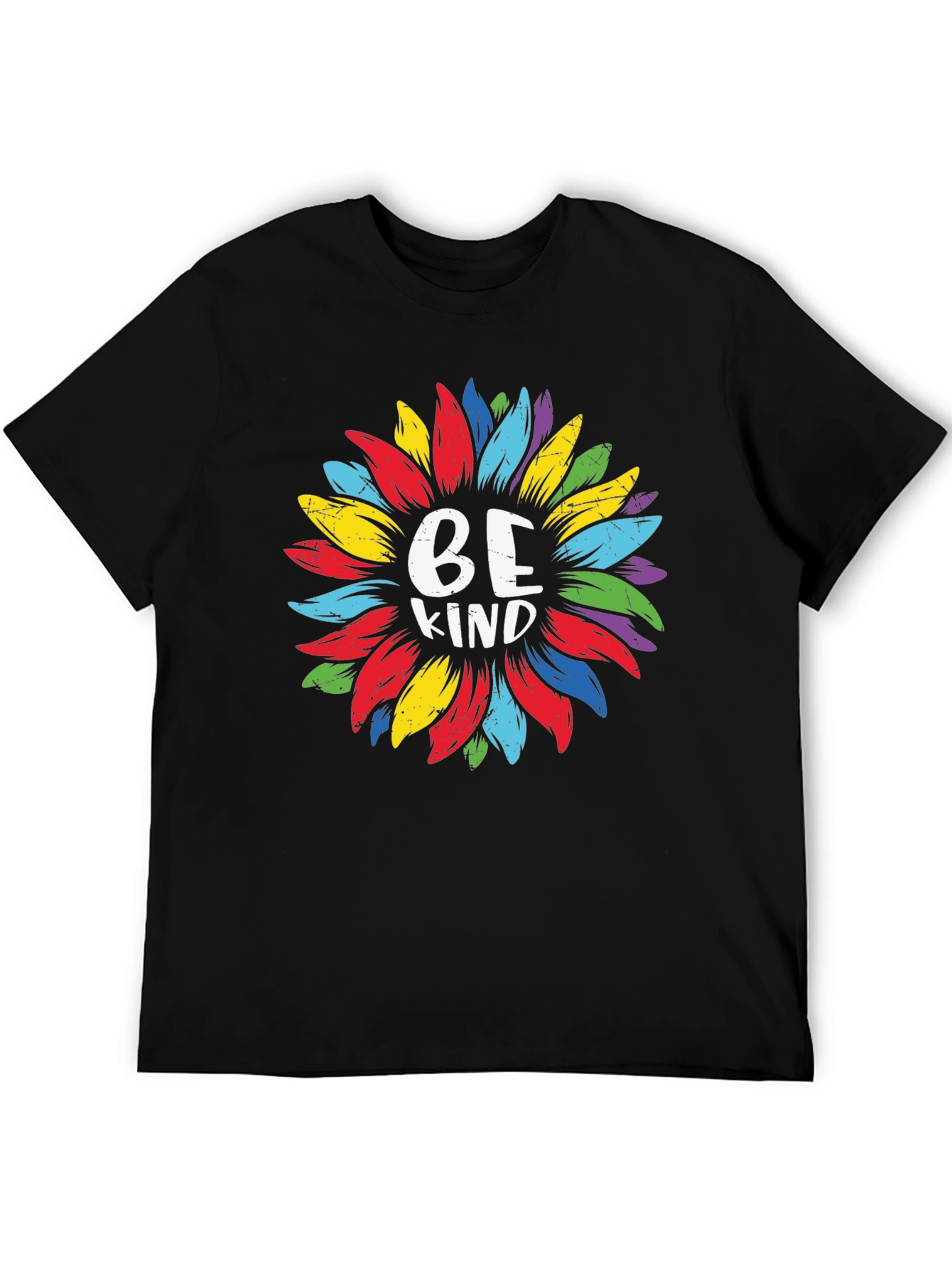 Be Kind Sunflower Graphic T-Shirt - Black