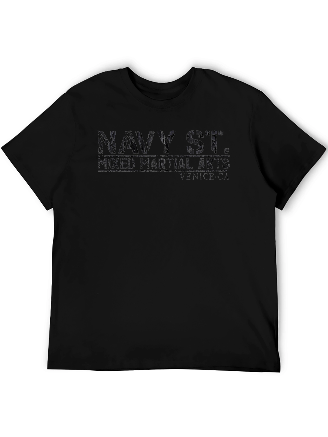 Mens Black Navy St. Martial Arts Graphic Tee